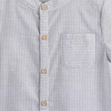 Gray Striped Short Sleeve | AIMAMA - CapuletKids