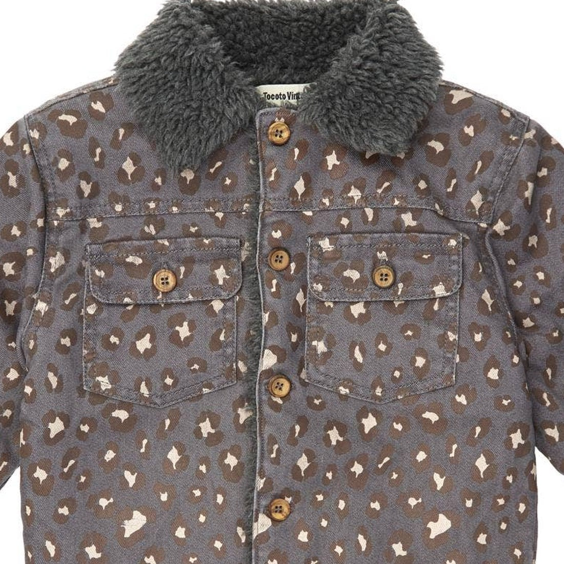 Denim Animal Print Jacket, detail