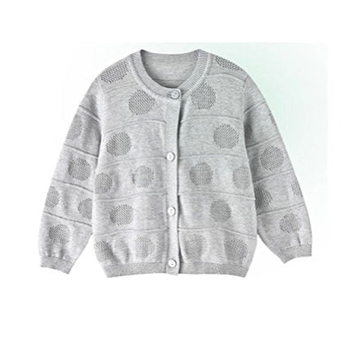 Grey Circle Print Cardigan | AIMAMA - CapuletKids