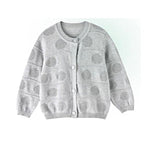 Grey Circle Print Cardigan | AIMAMA - CapuletKids