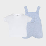 SOFT BABY cute set+boy t-shirt: BLUE / 6 M