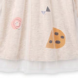 Doodle Tulle Dress, tulle and print detail