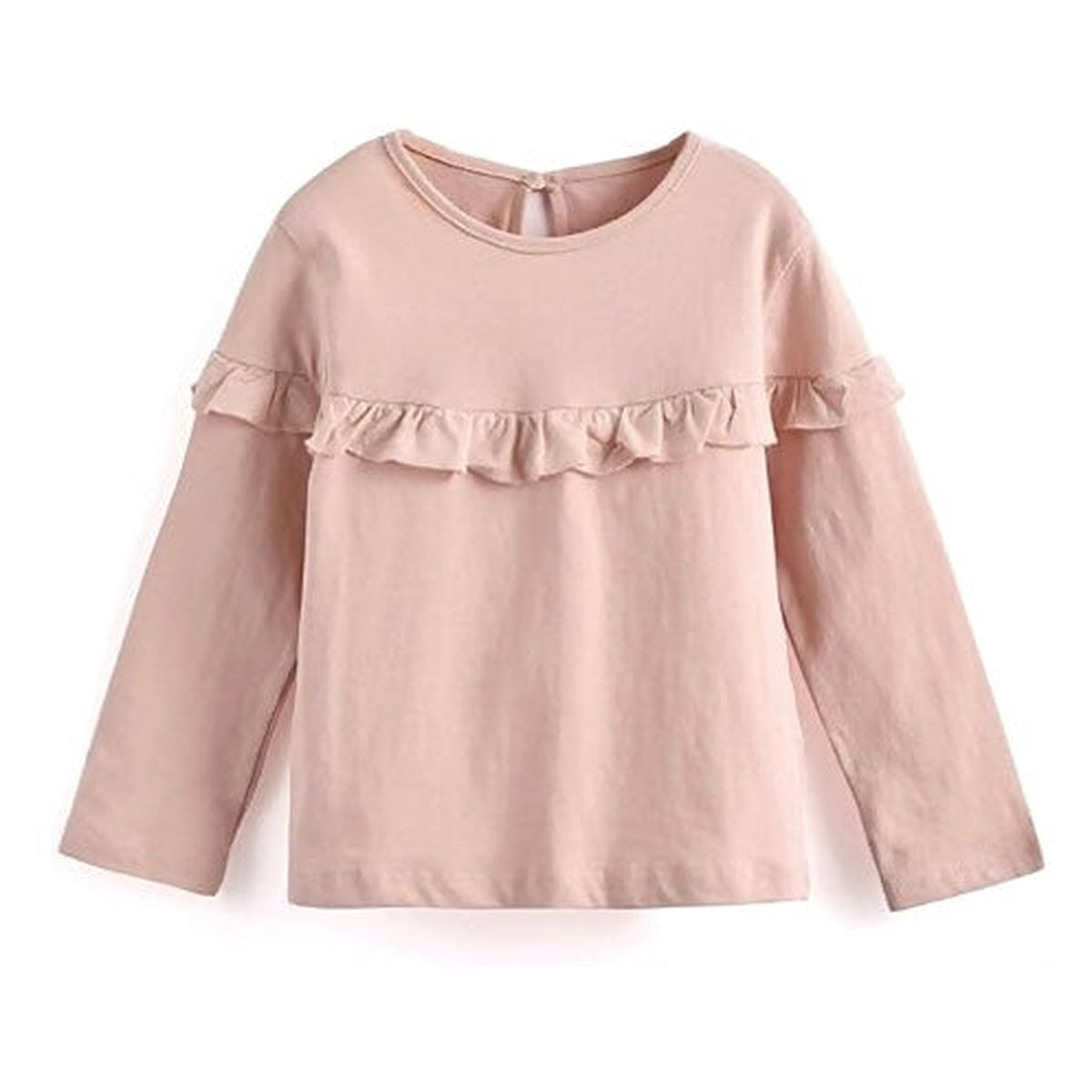 Pink or White Ruffled Longsleeve | AIMAMA - CapuletKids