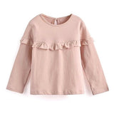 Pink or White Ruffled Longsleeve | AIMAMA - CapuletKids