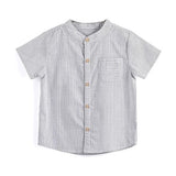 Gray Striped Short Sleeve | AIMAMA