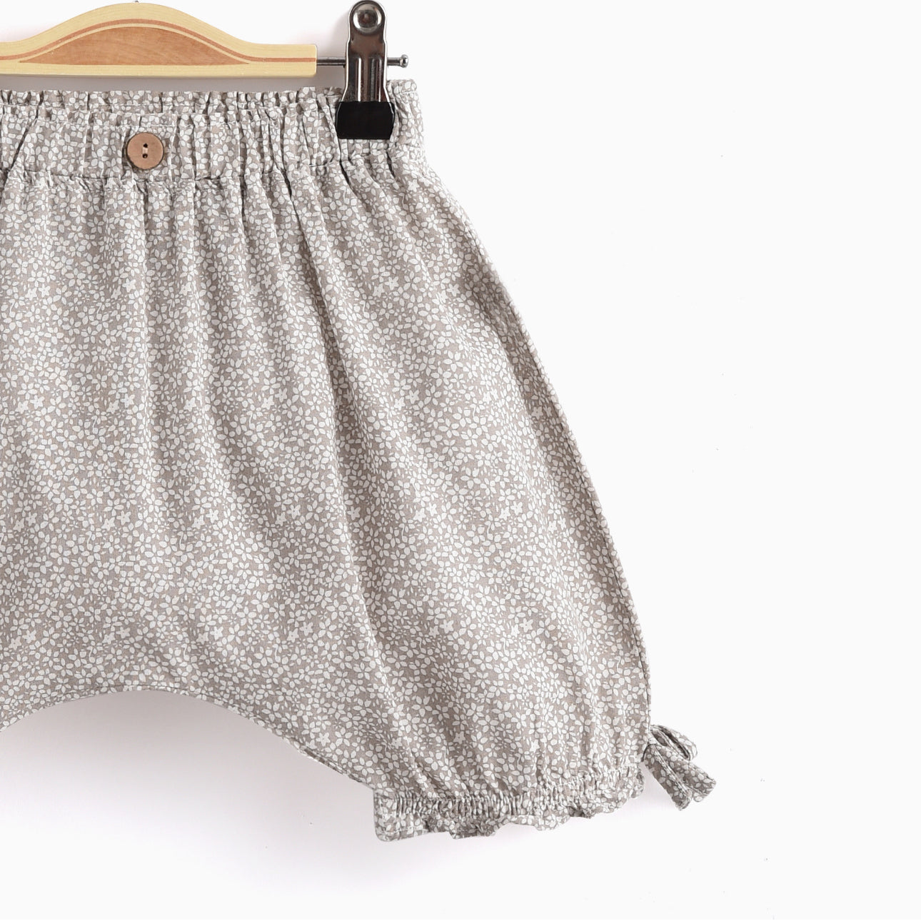 Grey Floral Print Shorts | AIMAMA - CapuletKids
