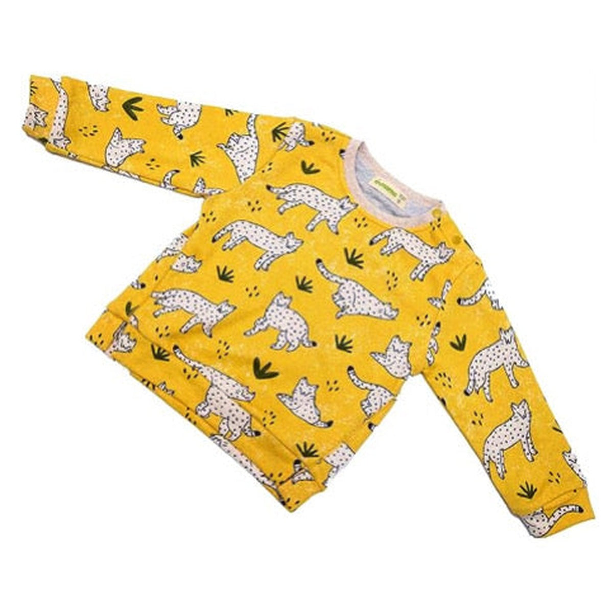Yellow Leopard Print Sweathshirt | AIMAMA - CapuletKids