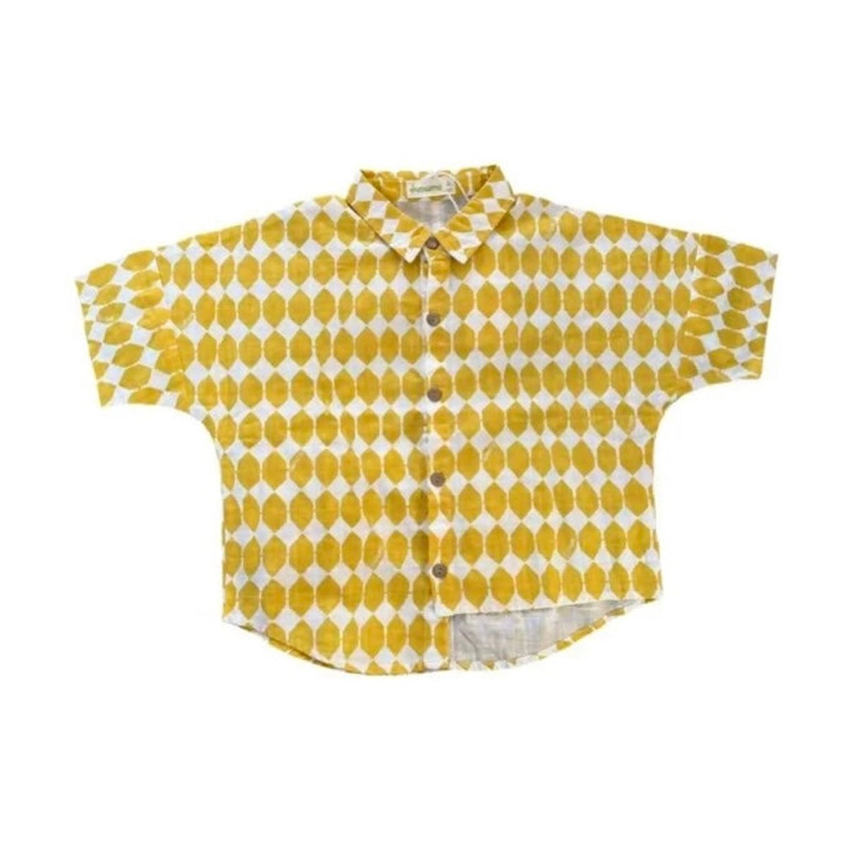 Yellow Collared Pentagon Tee | AIMAMA - CapuletKids