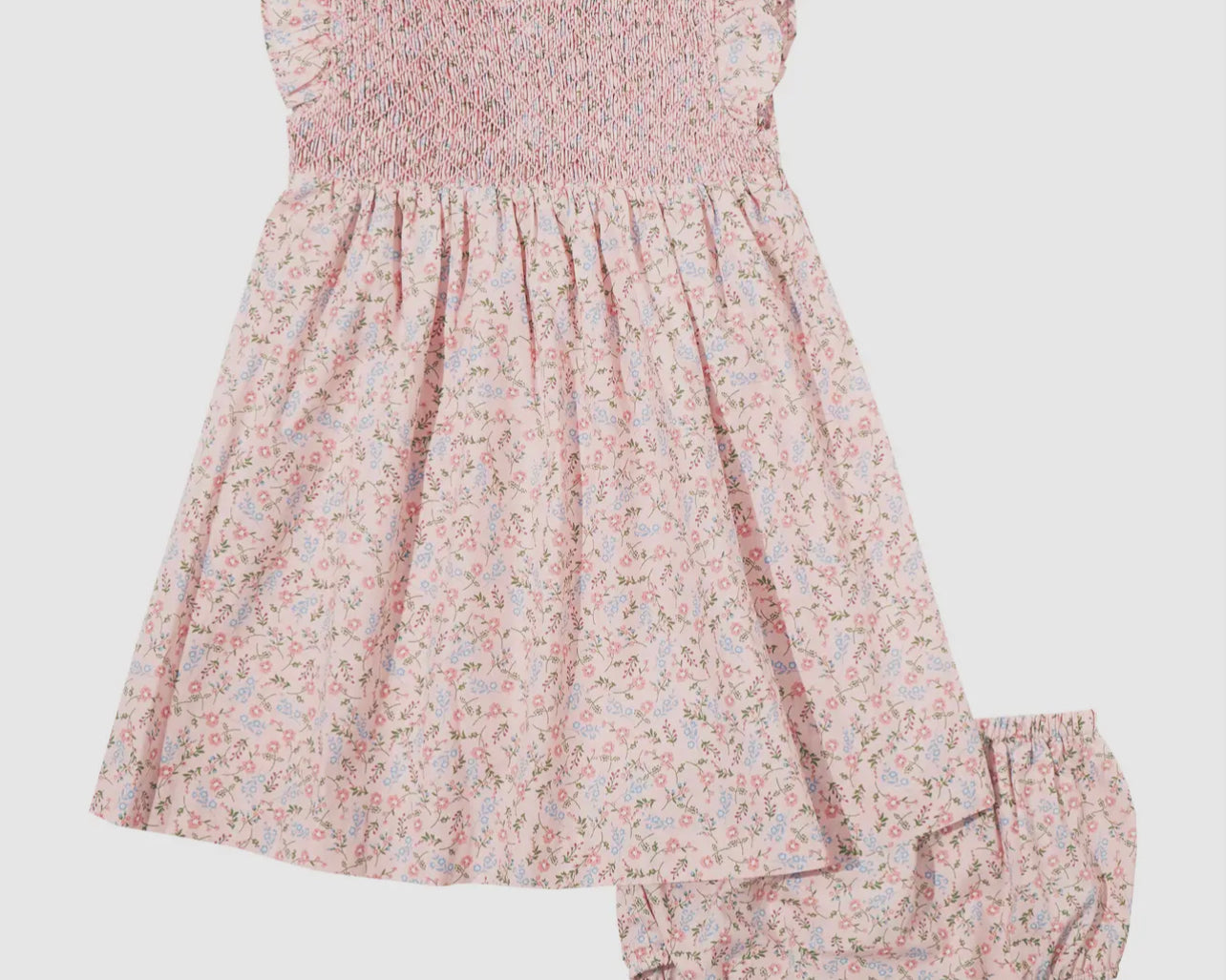 Petit confection blush smoked dress set - CapuletKids