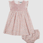 Petit confection blush smoked dress set - CapuletKids