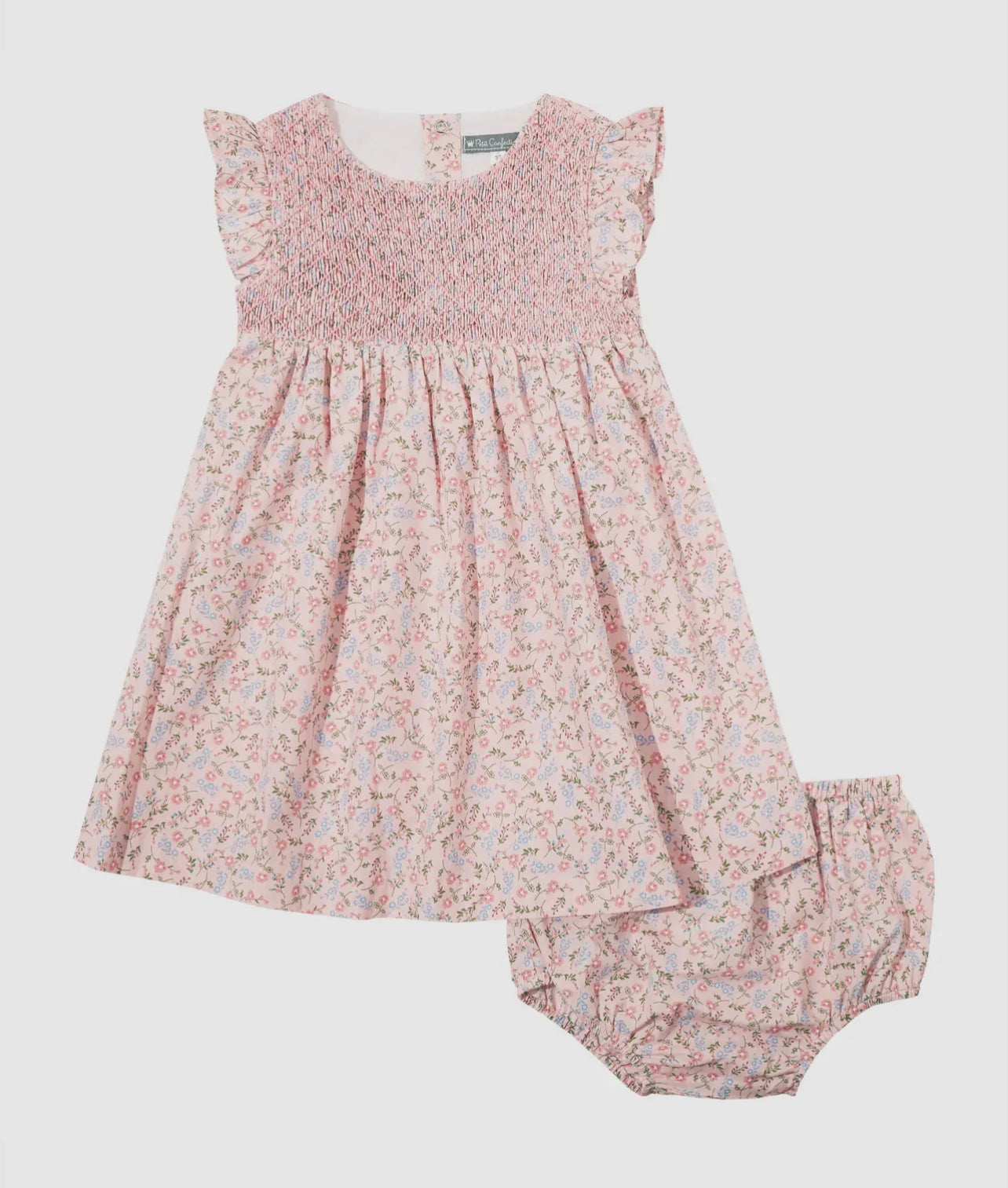 Petit confection blush smoked dress set - CapuletKids