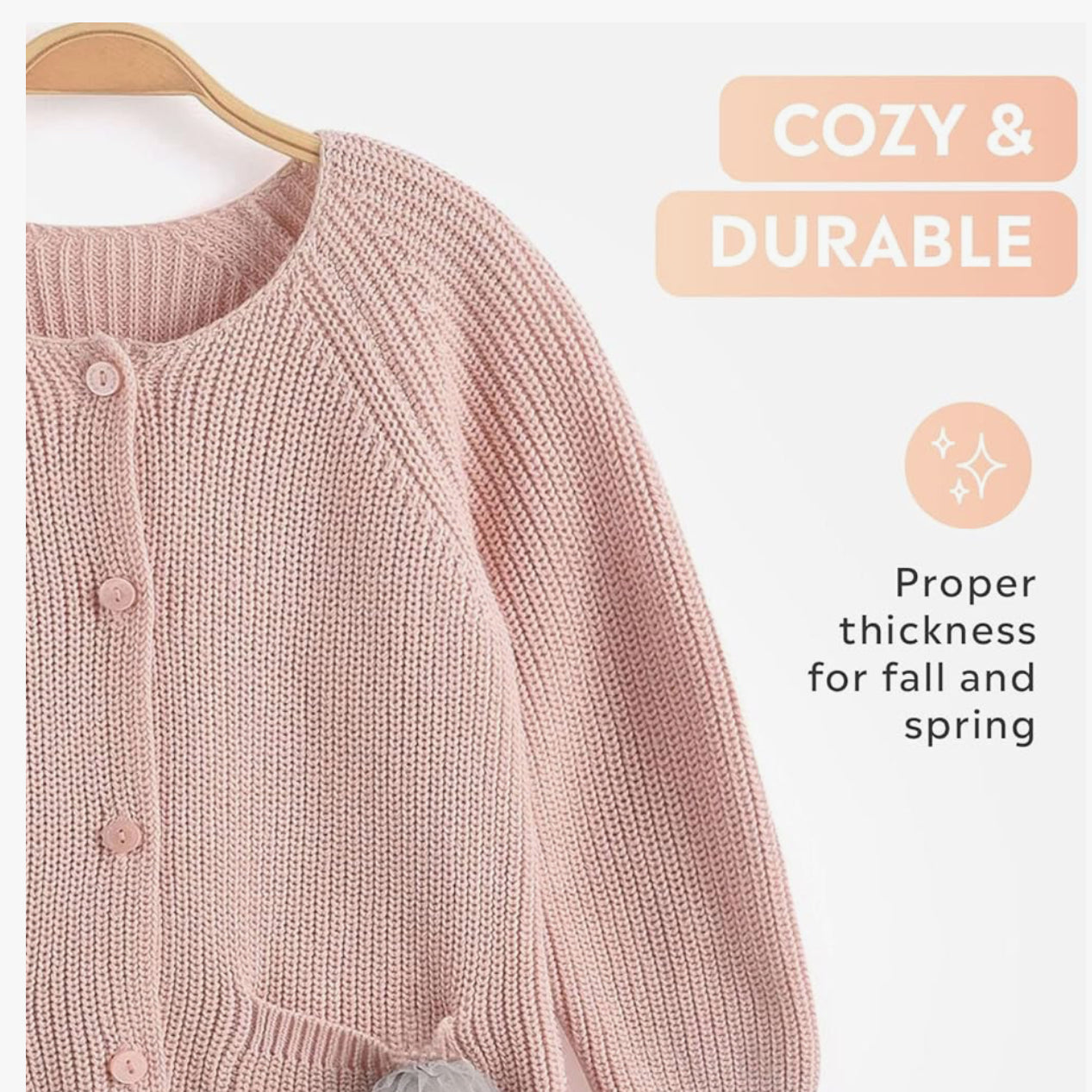 Flower Knitted Button-Down Cardigan | AIMAMA - CapuletKids