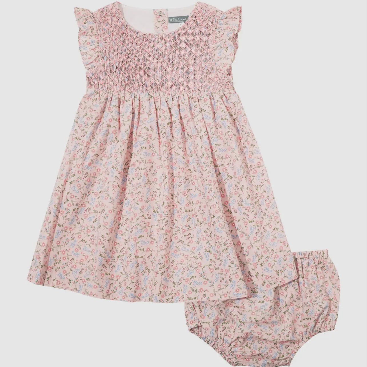 Petit confection blush smoked dress set - CapuletKids