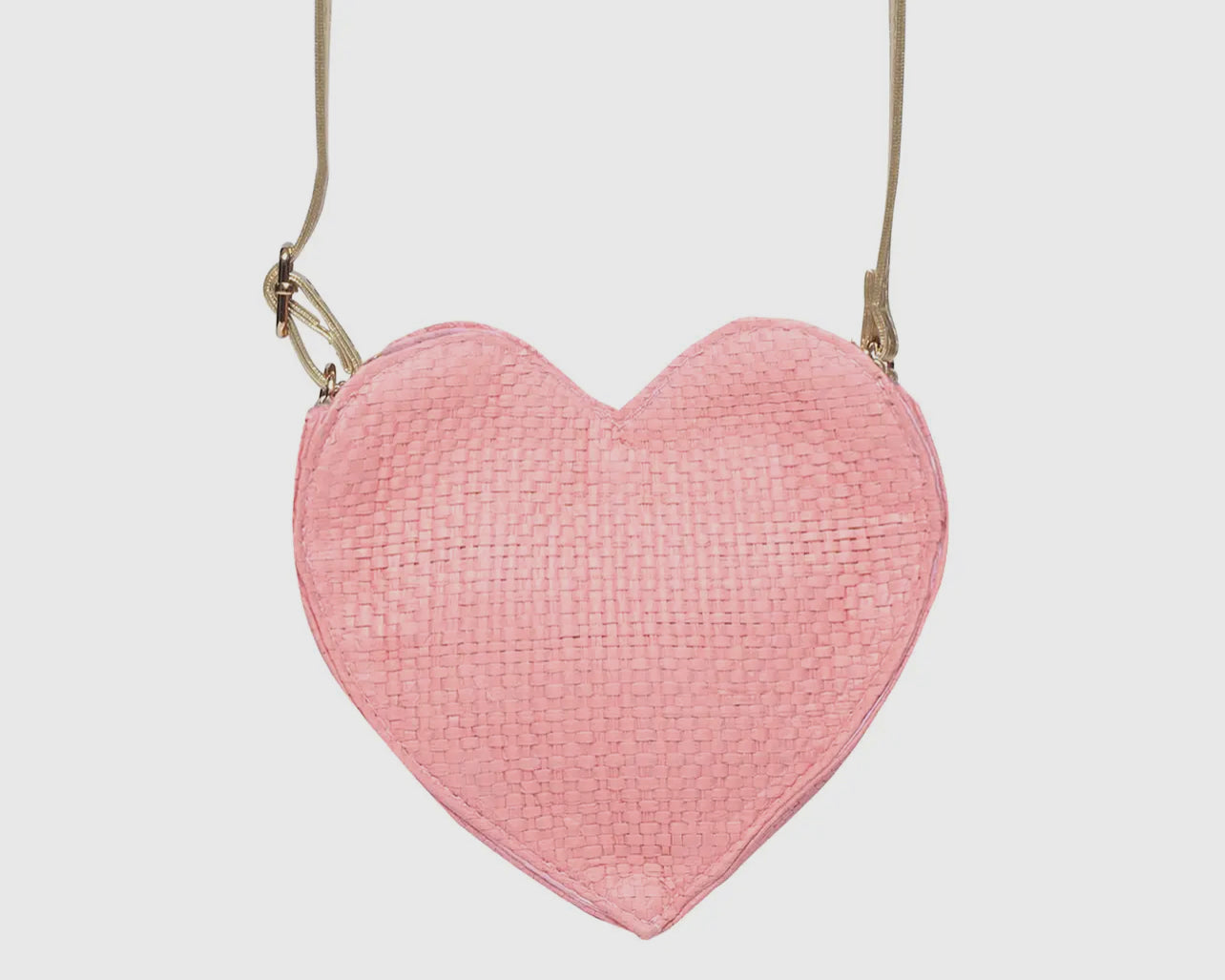 Pink heart-shaped basket bag for girls