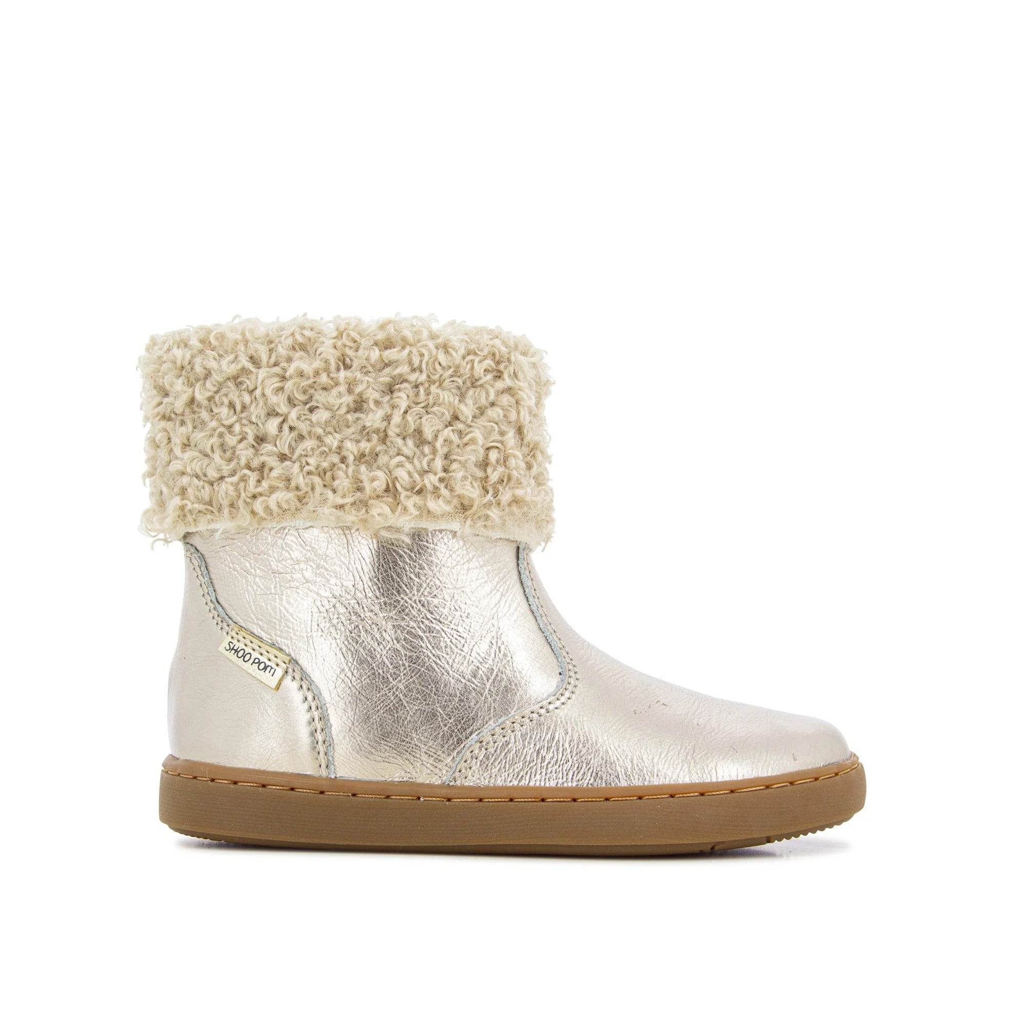 Metallise Fur Boots by Shoo pom, view 2