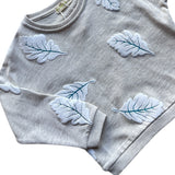 100% Cotton Sweatshirt for Girls "Leaves" | AIMAMA