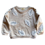 100% Cotton Sweatshirt for Girls "Leaves" | AIMAMA