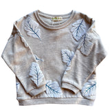 100% Cotton Sweatshirt for Girls "Leaves" | AIMAMA