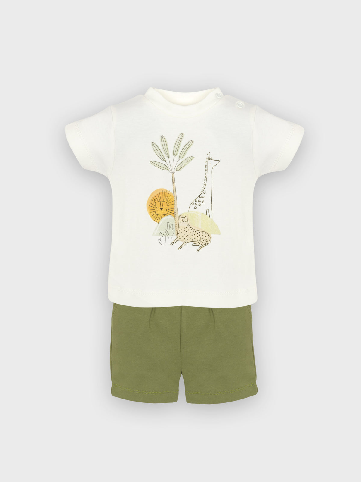 Minhon Safari Cotton Top and Shorts Set