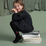 Footed Tights “Cherry Heart” | ZUBII - CapuletKids