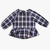 Blue n White Plaid Blouse | VIERRA ROSE