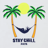 Ao76  Mat Stay Chill Recycled Cotton T-Shirt, White