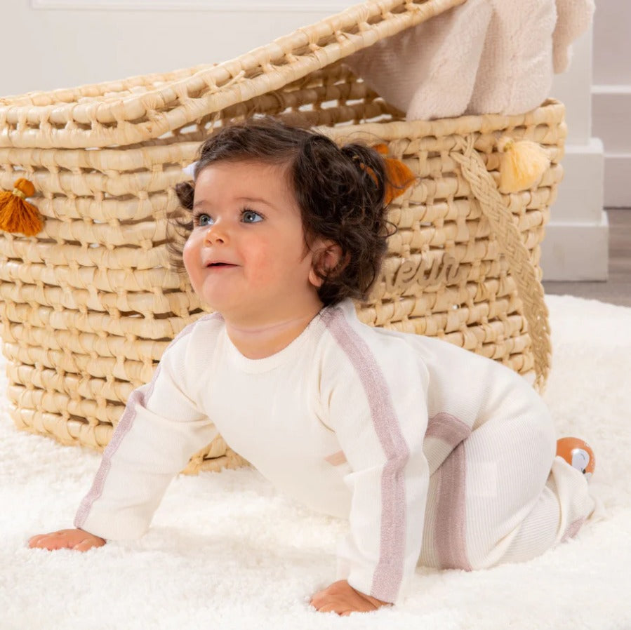 Ribbed 100% Cotton Bodysuit Babygrow | DANELL - CapuletKids