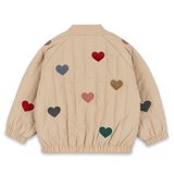 JUNO Bomber Jacket Hearts Beige