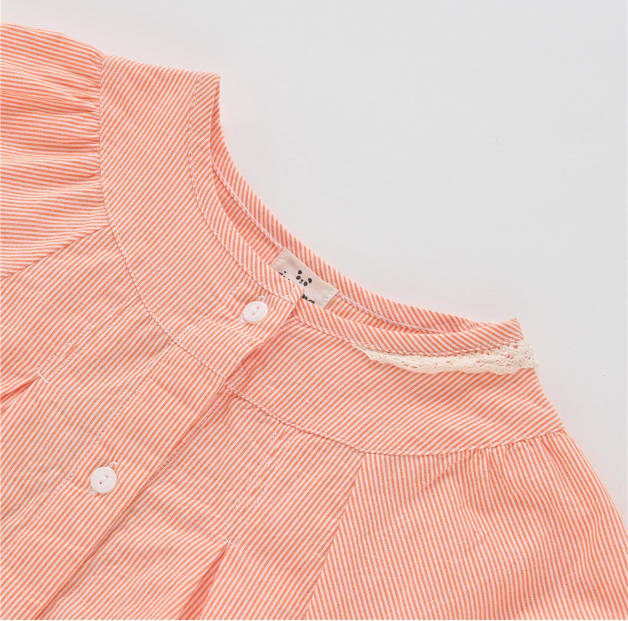 Orange & White Striped Dress | AIMAMA - CapuletKids
