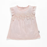 Floral Lace Top Baby Pink