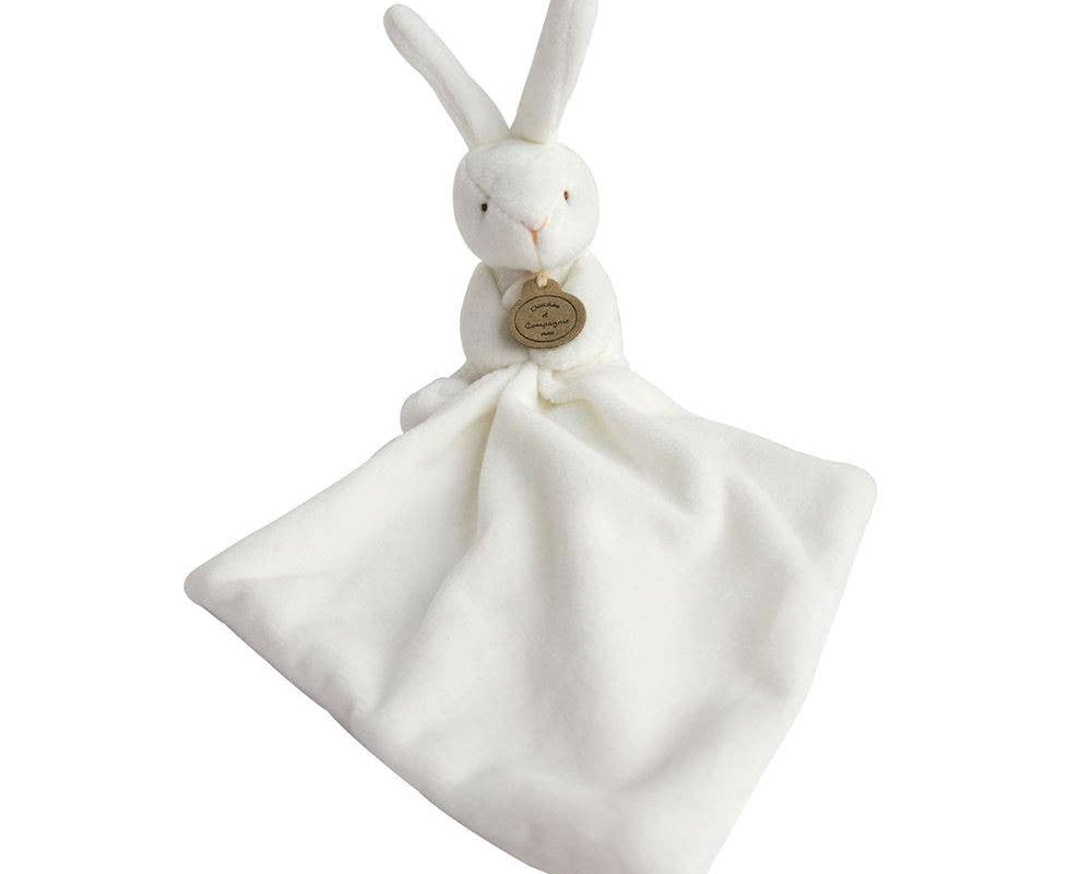 White bunny security blanket by Doudou et Compagnie