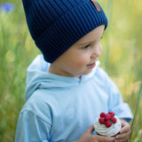 Buy's hat NIKOLAS 100% cotton two sizes Made In Poland: Navy / 2-3 yo