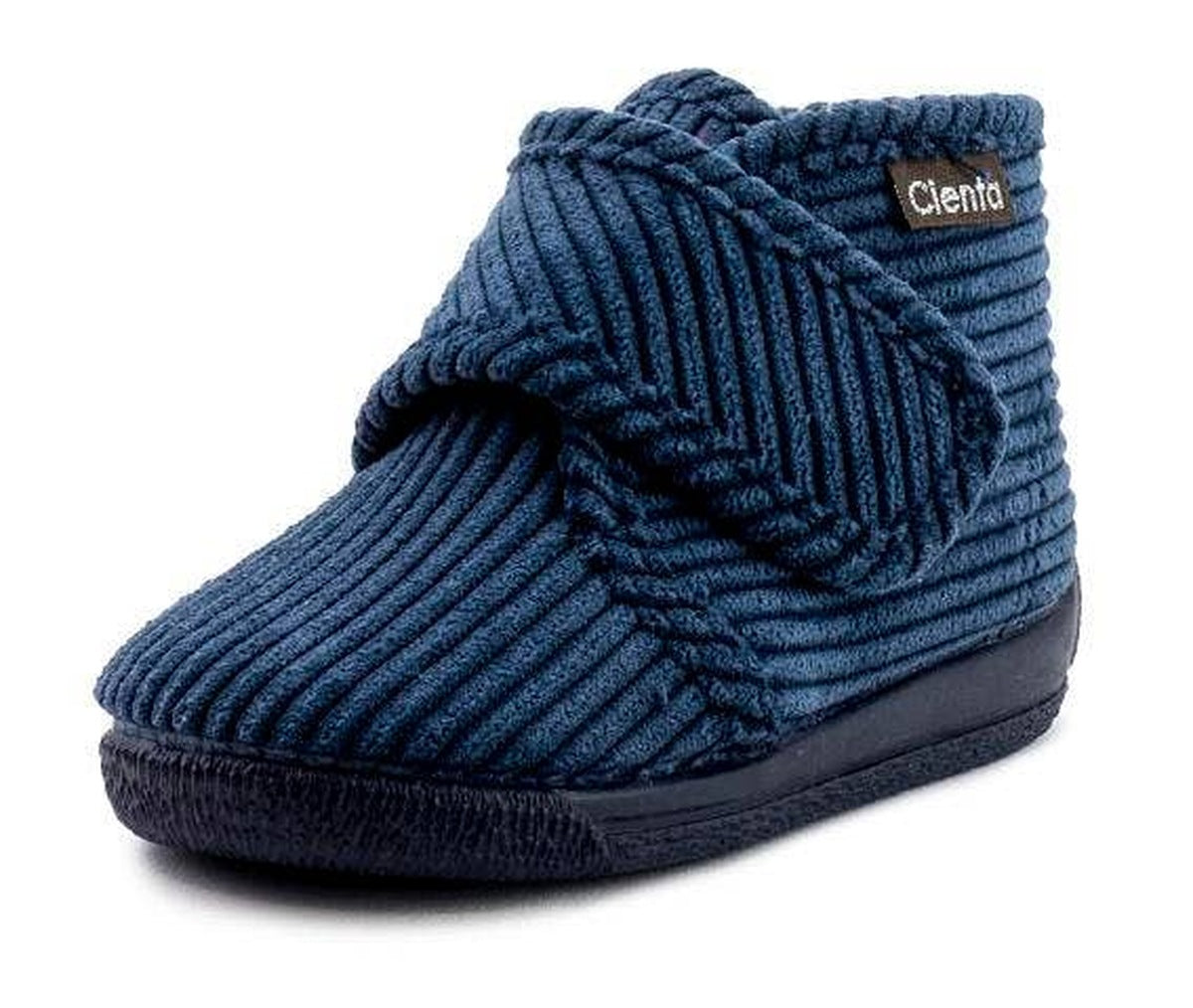 Corduroy Navy Slipper Bootie by Cienta Shoes