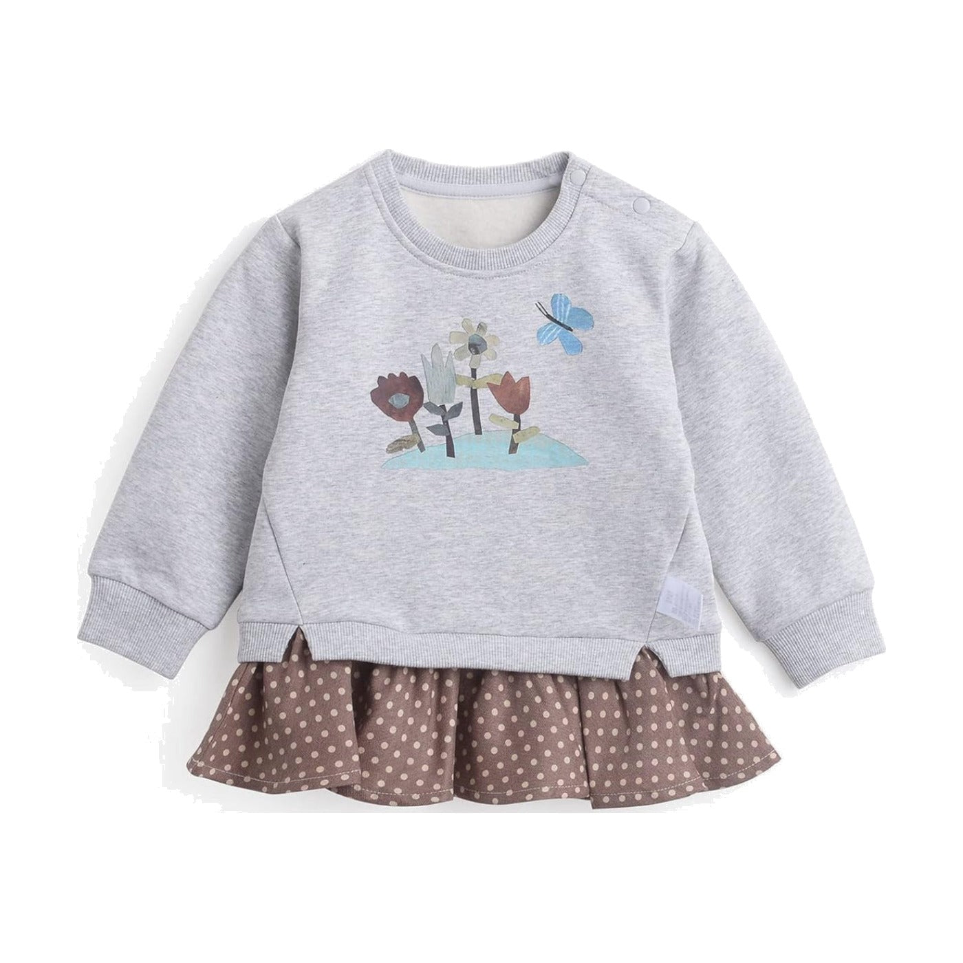 Aimama Gray Butterfly & Flowers Sweatshirt