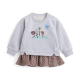 Aimama Gray Butterfly & Flowers Sweatshirt