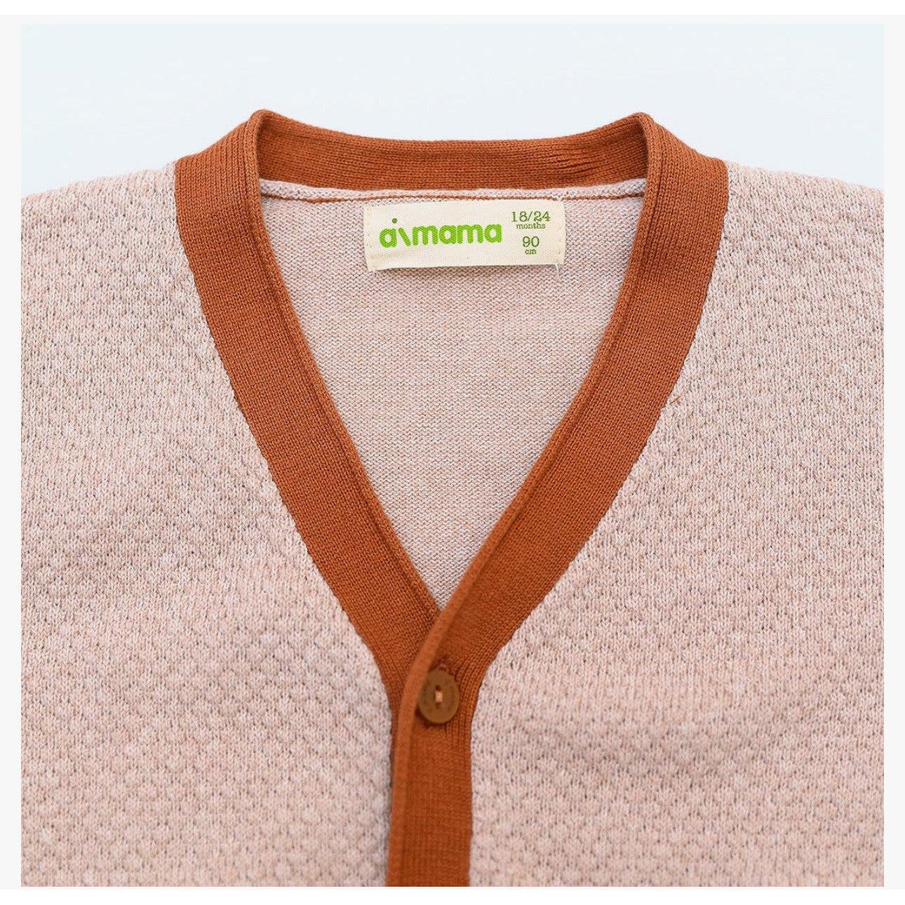 Aimama Beige V-Neck Cardigan
