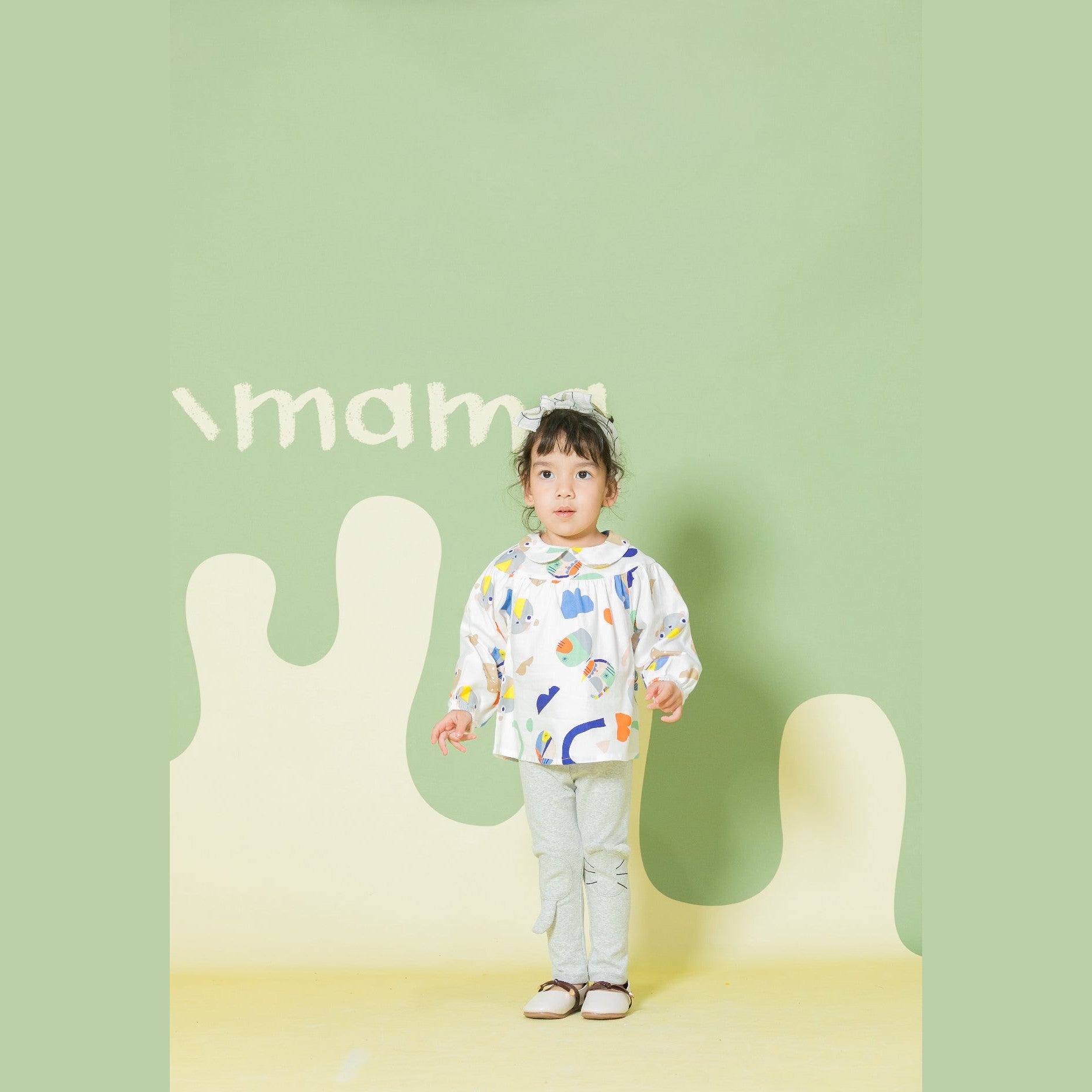 Aimama Abstract Print White Blouse