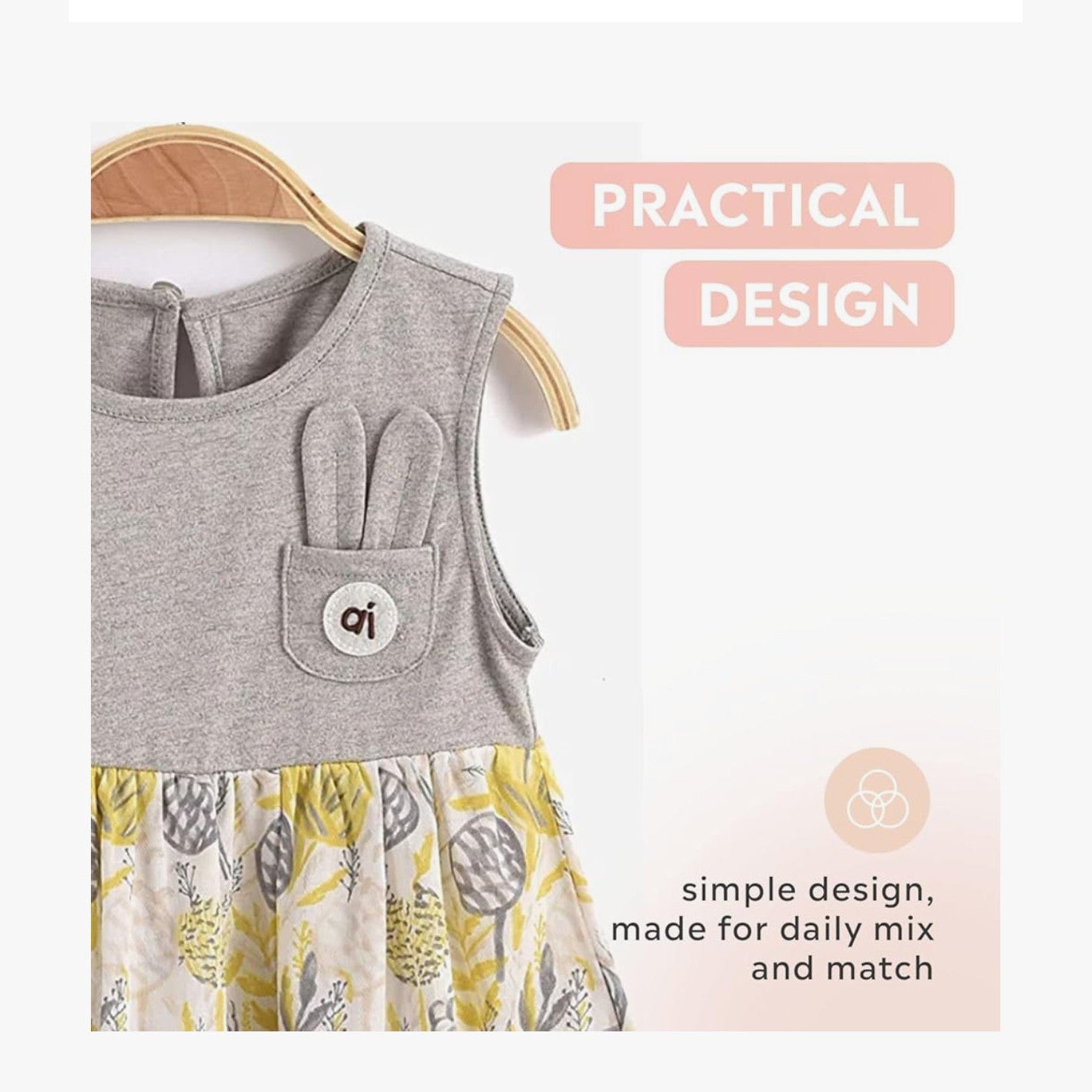 Aimama Bunny Pocket Nature Dress