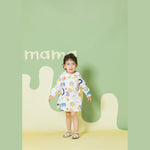 Aimama Abstract Print White Dress