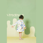 Aimama Abstract Print White Dress