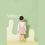 Aimama Corduroy Ruffle Sleeve Dress