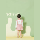 Aimama Corduroy Ruffle Sleeve Dress