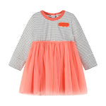 Aimama Striped Peachy Ruffle Dress
