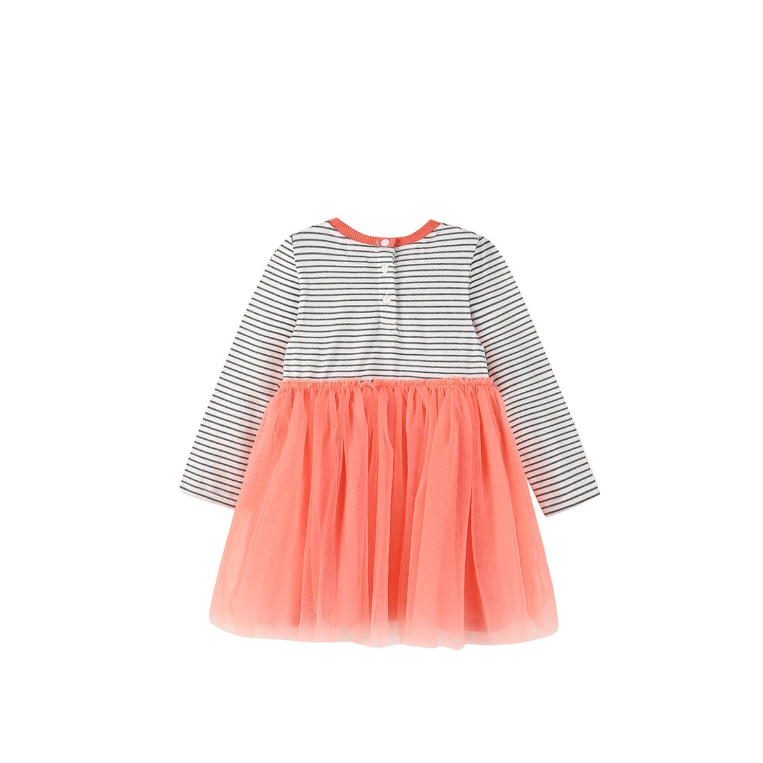 Aimama Striped Peachy Ruffle Dress