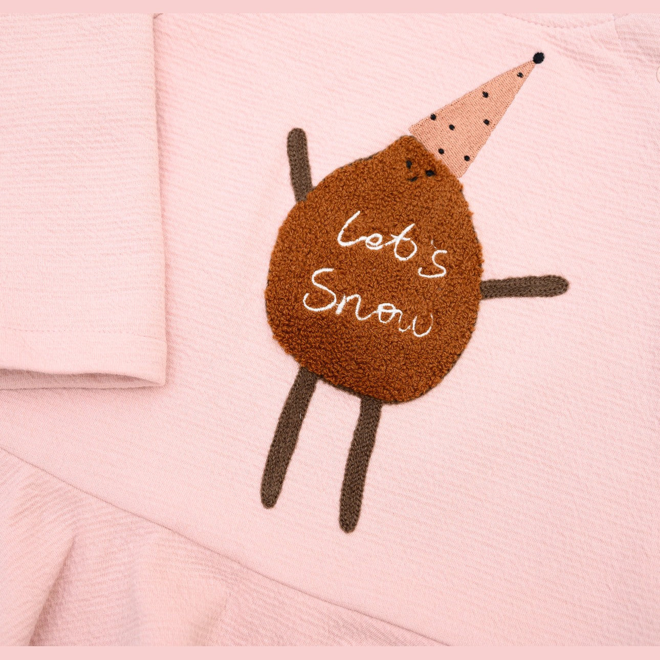 Aimama Pink Frilled Dress 'Let's Snow'