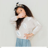Aimama Fall Leaves Embroidered Crewneck