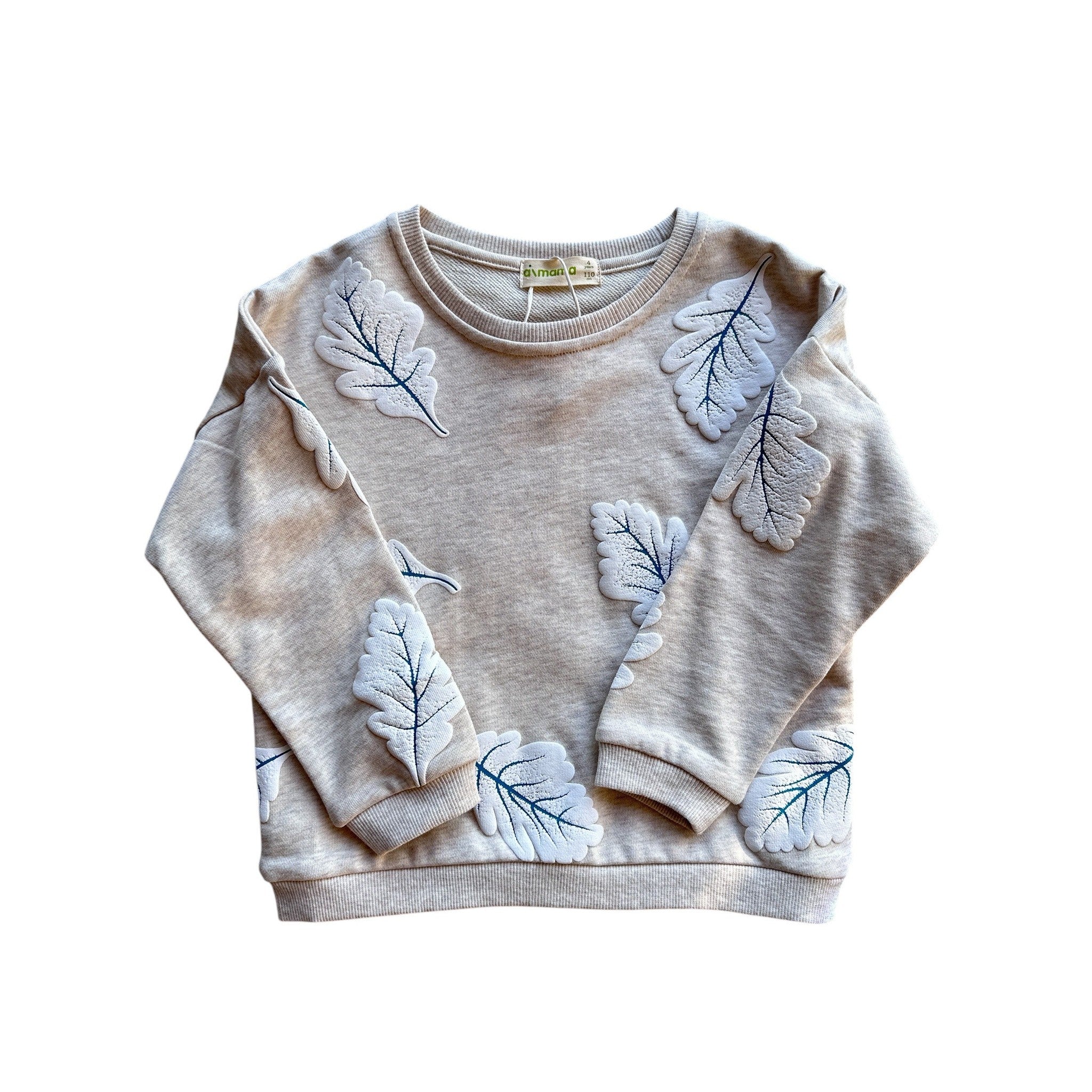 Aimama Fall Leaves Embroidered Crewneck
