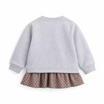 Aimama Gray Butterfly & Flowers Sweatshirt, back view
