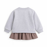 Aimama Gray Butterfly & Flowers Sweatshirt, back view
