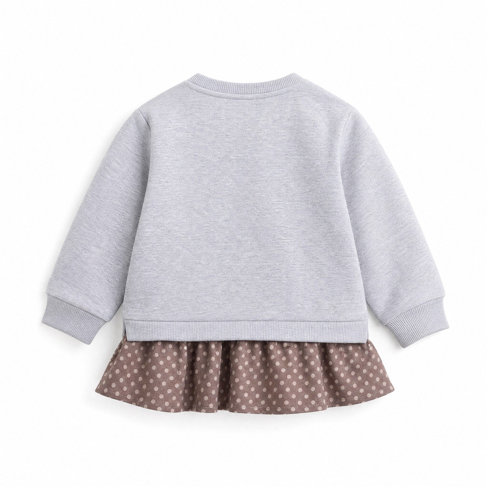Aimama Gray Butterfly & Flowers Sweatshirt, back view